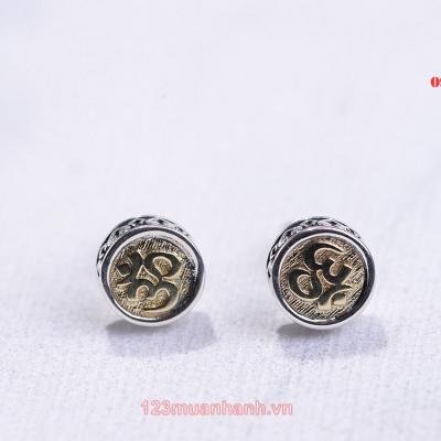 Bông Tai Khắc OM MANI PADME HUM